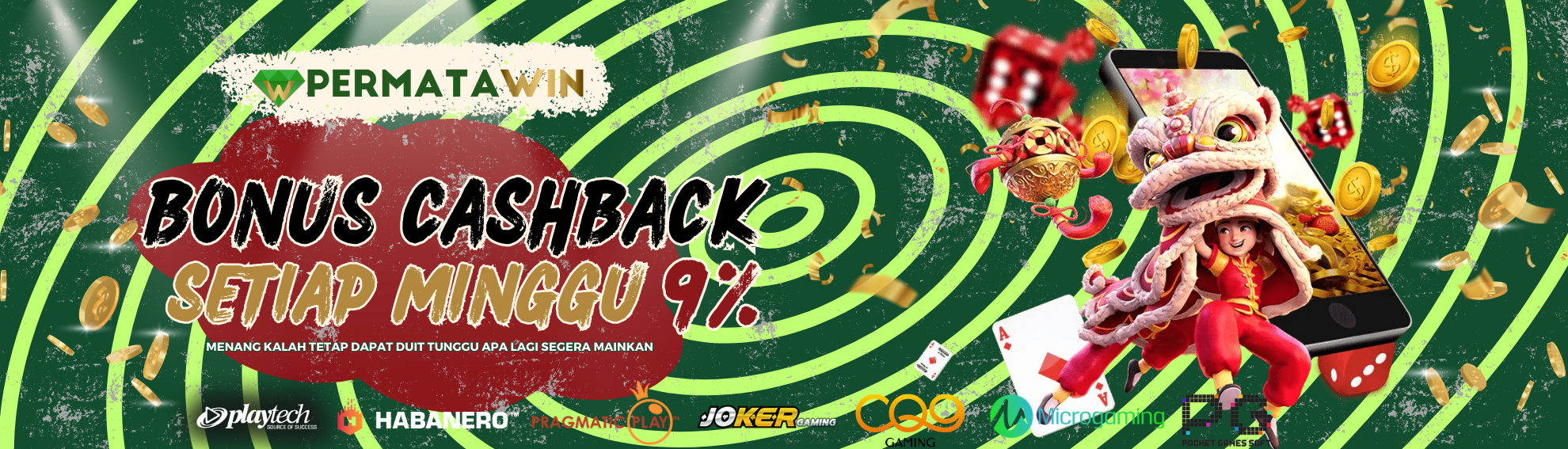 BONUS CASHBACK 9%